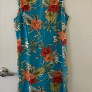 Caribbean Joe Tropical Floral Midi Dress